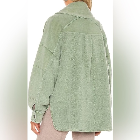 Free People Jordan Reverse Fleece Oversized Shacket size XS - Picture 6 of 14